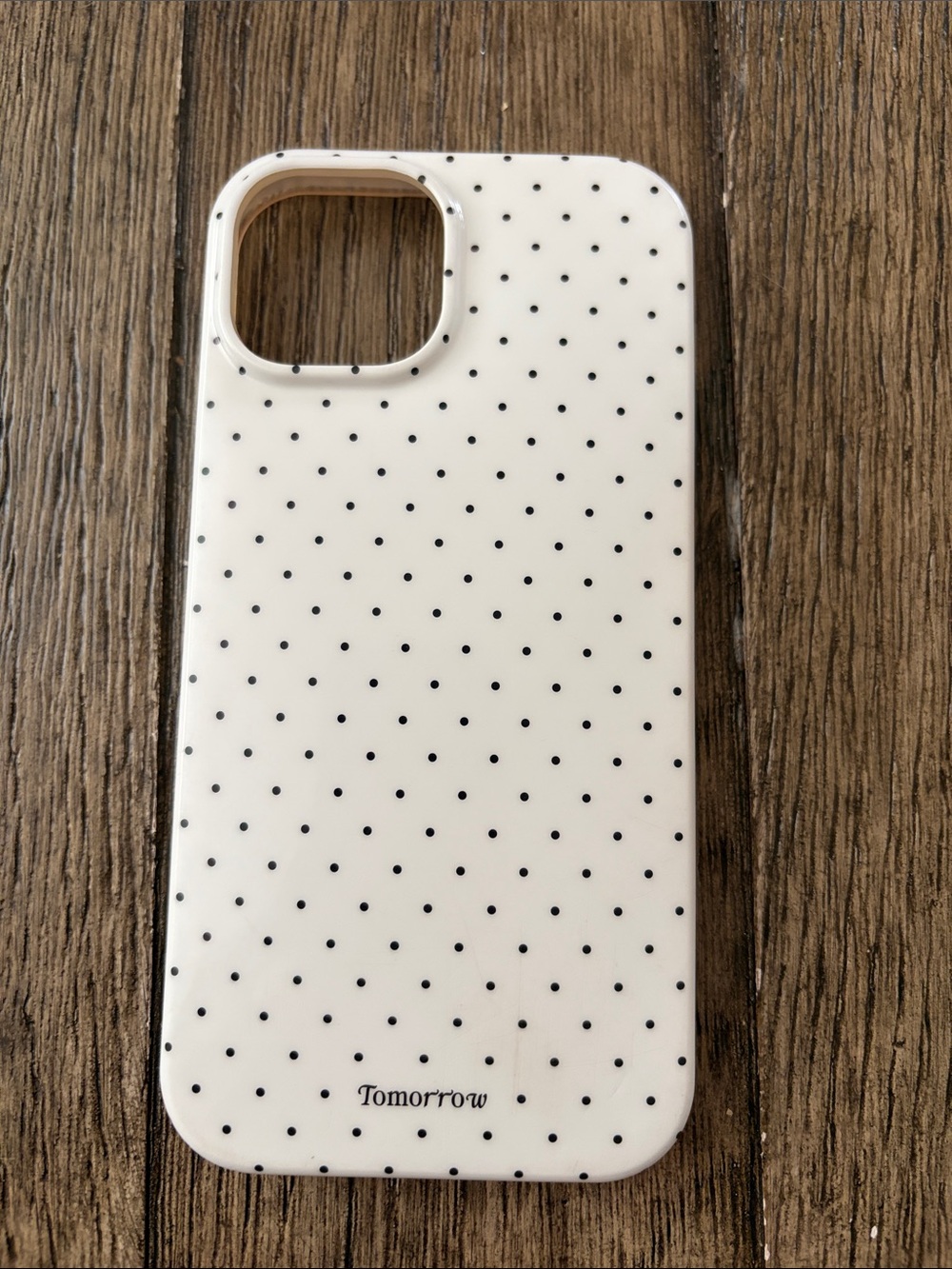 White Polka Dot iPhone 15 Case